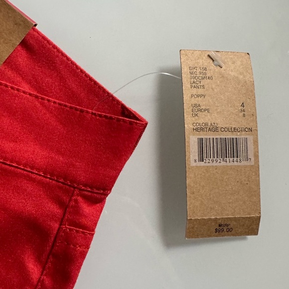 Daniel Cremieux Women's Red Straight Leg Pants - Picture 4 of 7